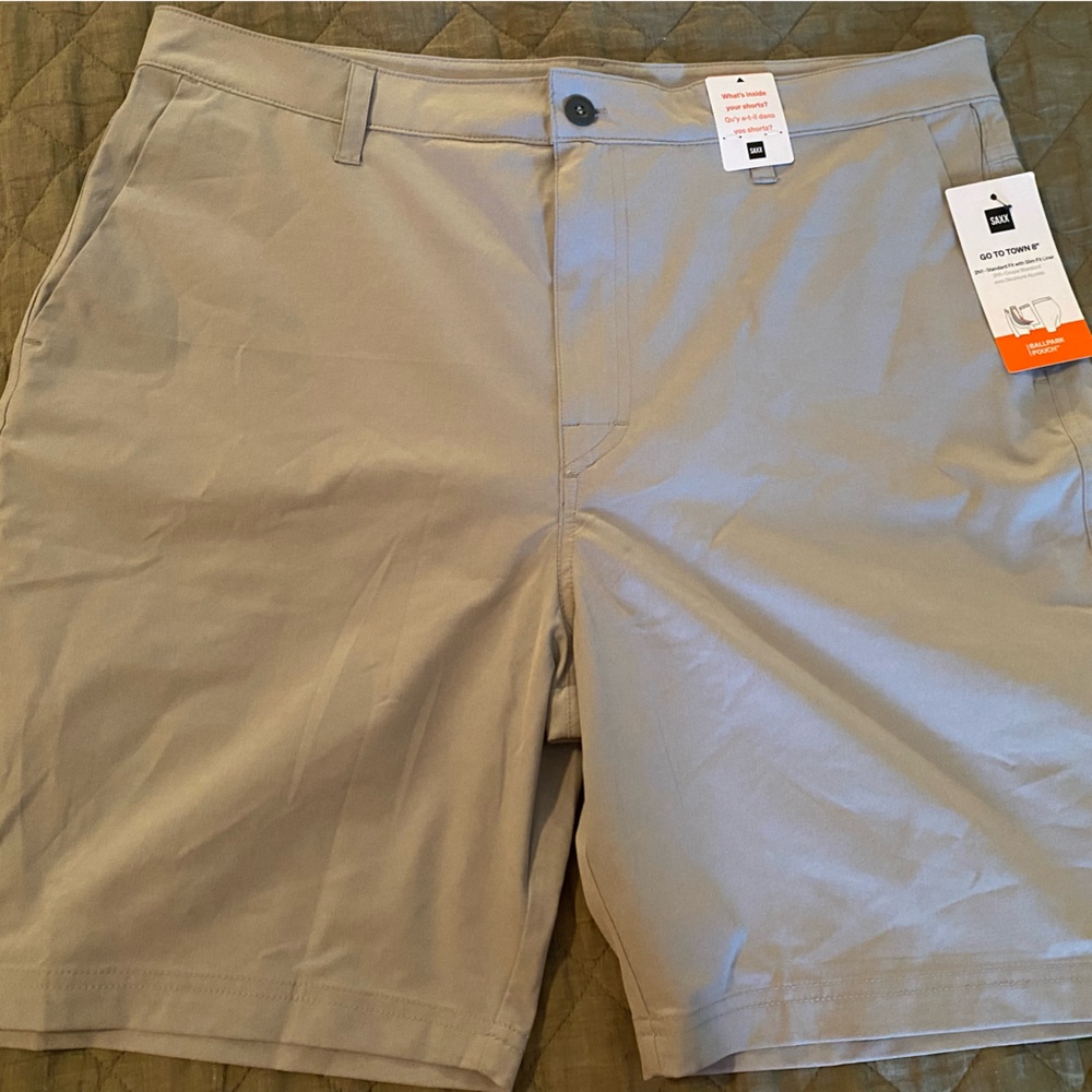 SAXX Light Gray Go To Town 2N1 Shorts